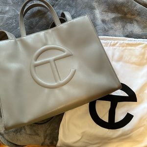 Authentic Telfar medium shopping bag grey